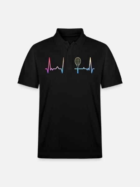 Tennis Tennis Player - Stanley/Stella Unisex Organic Polo Shirt PREPSTER - black