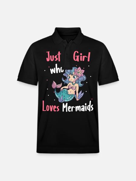 Mermaid Fable Mermaids Fairy Tale - Stanley/Stella Unisex Organic Polo Shirt PREPSTER - black