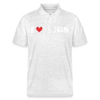 Insect Entomologist Biology - Stanley/Stella Unisex Organic Polo Shirt PREPSTER - heather white - Front - Roxy (174cm) & Andy (188cm)