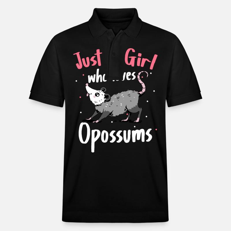 Opossum Possum Tier - Stanley/Stella Unisex Bio-Poloshirt PREPSTER - Schwarz