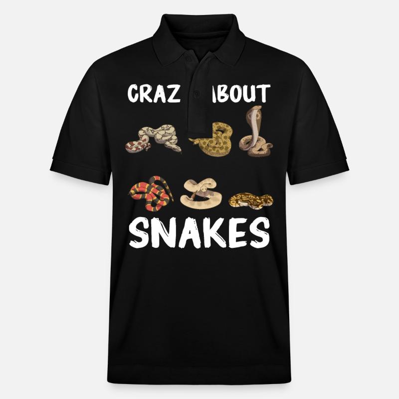 Serpent, Serpent, Animal - Polo PREPSTER bio Stanley/Stella Unisexe - noir