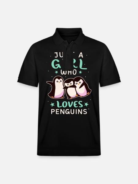 Penguin Penguin Animal - Stanley/Stella Unisex Organic Polo Shirt PREPSTER - black