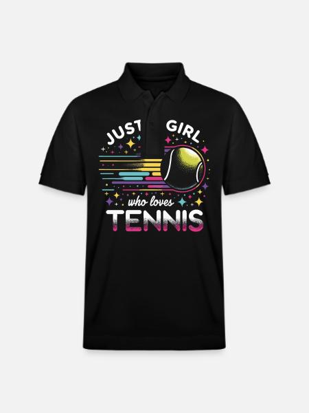 Tennis Tennis Player - Stanley/Stella Unisex Organic Polo Shirt PREPSTER - black