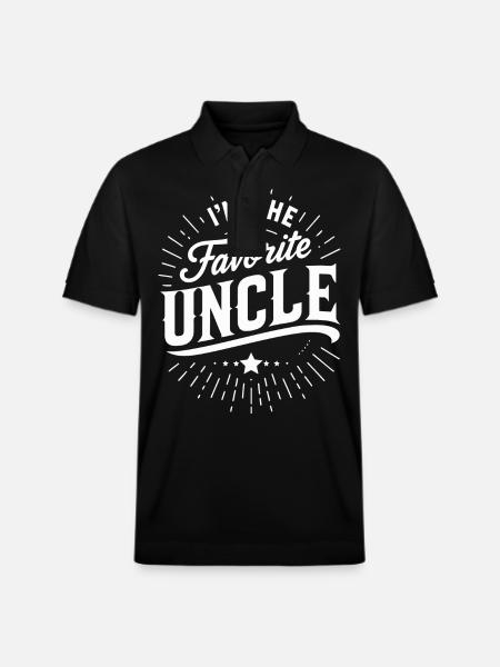 Uncle Fmilie Great-Uncle Uncle's - Stanley/Stella Unisex Organic Polo Shirt PREPSTER - black