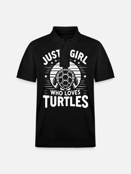 Turtle Sea Turtle Turtle Animal - Stanley/Stella Unisex Organic Polo Shirt PREPSTER - black