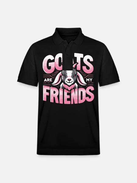 Ziege Ziegen Tier Goat - Stanley/Stella Unisex Bio-Poloshirt PREPSTER - Schwarz