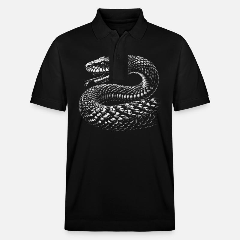 Serpent, Serpent, Animal - Polo PREPSTER bio Stanley/Stella Unisexe - noir