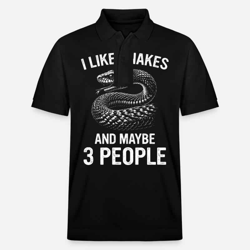 Serpent, Serpent, Animal - Polo PREPSTER bio Stanley/Stella Unisexe - noir