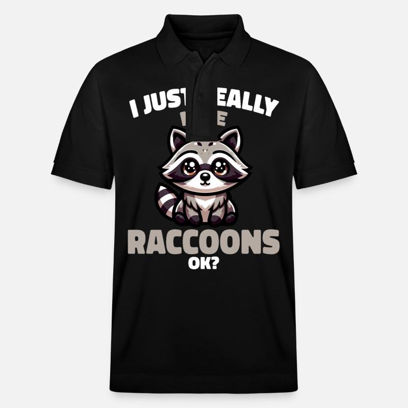 Waschbär - Stanley/Stella Unisex Bio-Poloshirt PREPSTER - Schwarz