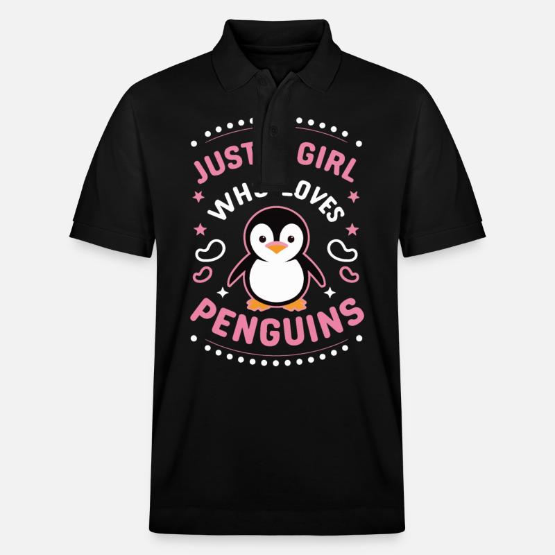 Pinguin Pinguine Tier - Stanley/Stella Unisex Bio-Poloshirt PREPSTER - Schwarz