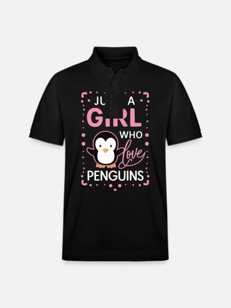 Penguin Penguin Animal - Stanley/Stella Unisex Organic Polo Shirt PREPSTER - black