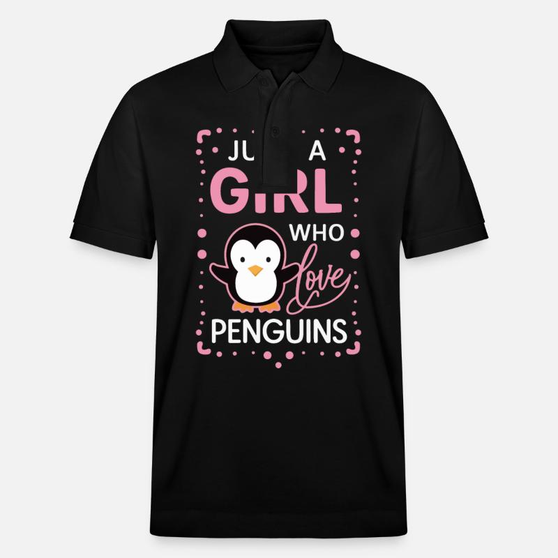 Pinguin Pinguine Tier - Stanley/Stella Unisex Bio-Poloshirt PREPSTER - Schwarz