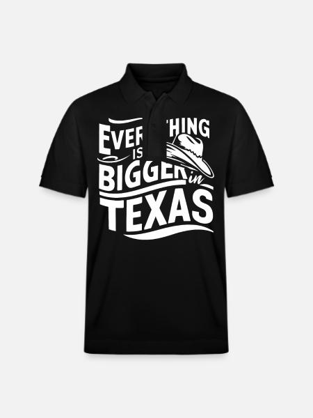 Texas State Texans Texas - Stanley/Stella Unisex Organic Polo Shirt PREPSTER - black