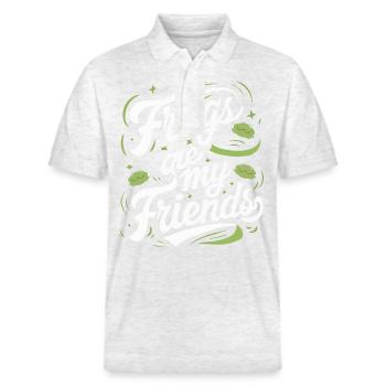 Frog Toad - Stanley/Stella Unisex Organic Polo Shirt PREPSTER - heather white - Front - Roxy (174cm) & Andy (188cm)