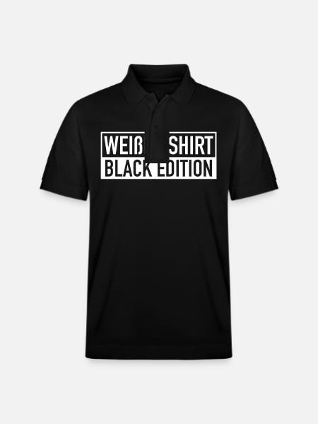 Funny Srkastic Irony Black Edition - Stanley/Stella Unisex Organic Polo Shirt PREPSTER - black