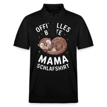 Otter Seeotter - Stanley/Stella Unisex Bio-Poloshirt PREPSTER - Schwarz - Vorne - Roxy (174cm) & Andy (188cm)