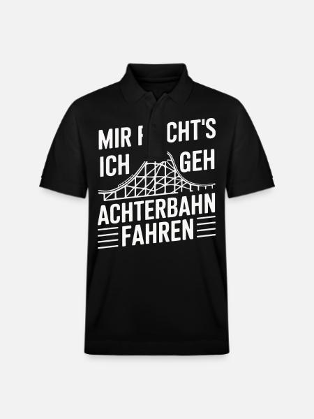 Achterbahn Freizeitpark Roller Coaster - Stanley/Stella Unisex Bio-Poloshirt PREPSTER - Schwarz
