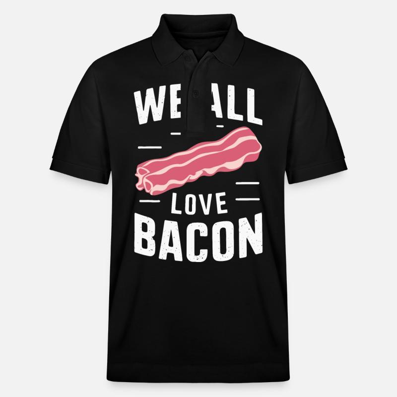 Bacon Petit-déjeuner Bacon - Polo PREPSTER bio Stanley/Stella Unisexe - noir
