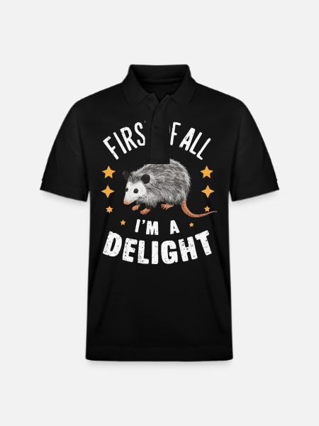 Opossum Possum Animal - Stanley/Stella Unisex Organic Polo Shirt PREPSTER - black