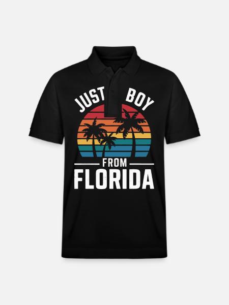 Florida USA America Seed - Stanley/Stella Unisex Organic Polo Shirt PREPSTER - black