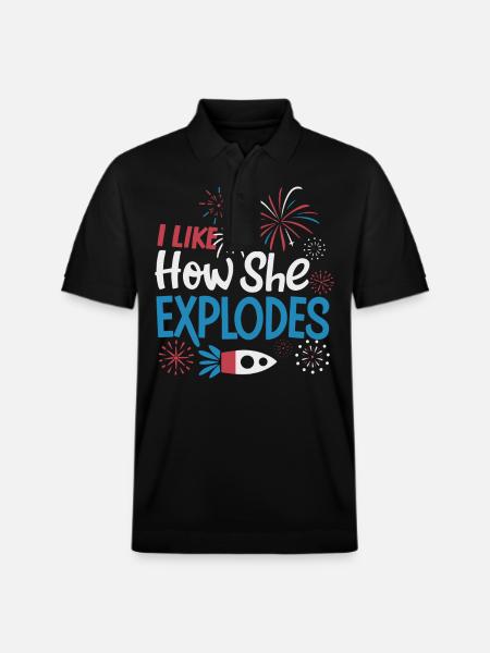 Pyrotechnics Fireworks Pyrotechnics - Stanley/Stella Unisex Organic Polo Shirt PREPSTER - black