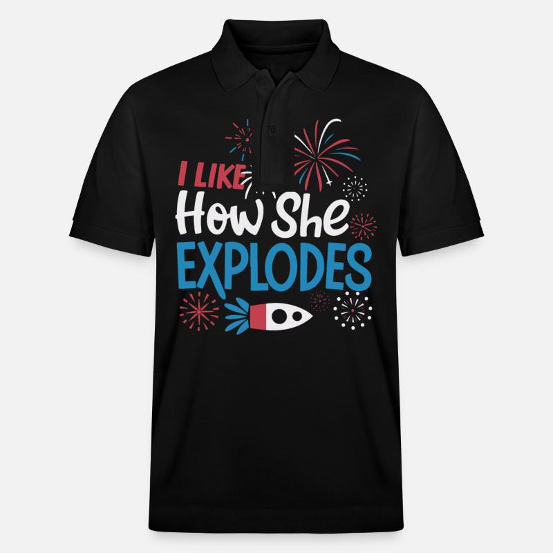 Pyrotechniker Feuerwerk Pyrotechnik - Stanley/Stella Unisex Bio-Poloshirt PREPSTER - Schwarz