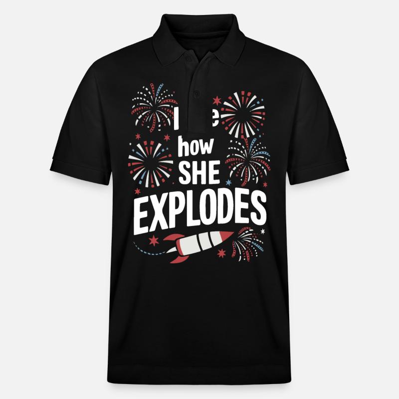 Pyrotechnie Feux d’artifice Pyrotechnie - Polo PREPSTER bio Stanley/Stella Unisexe - noir