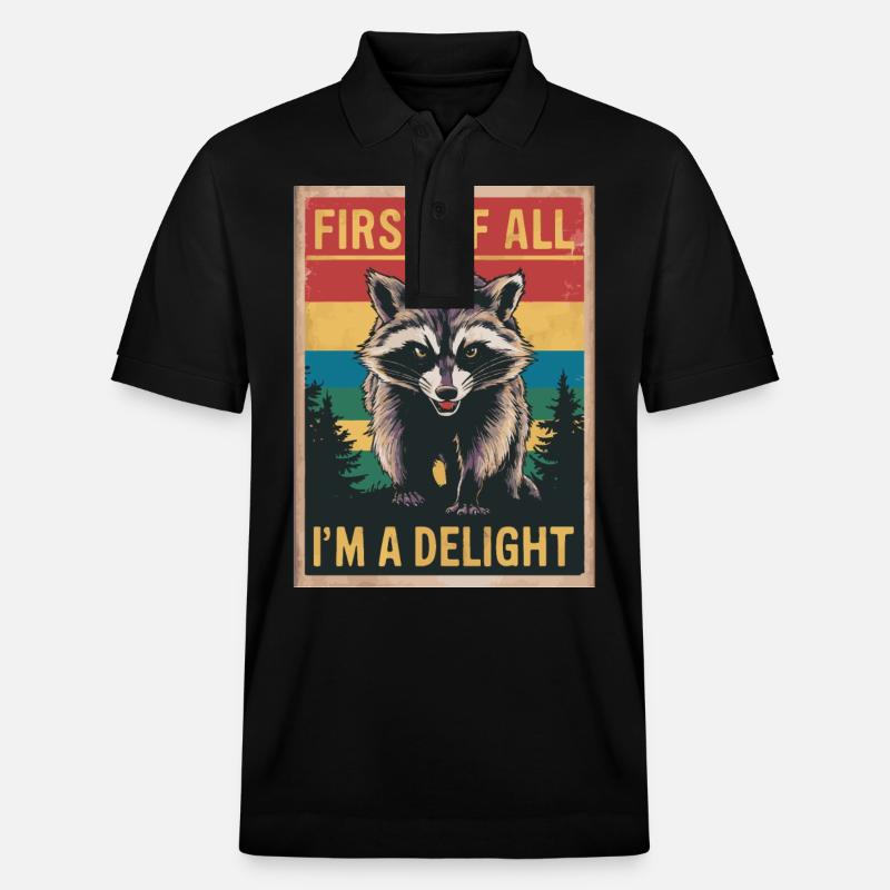 Waschbär - Stanley/Stella Unisex Bio-Poloshirt PREPSTER - Schwarz