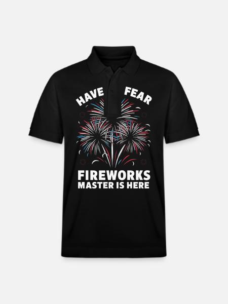 Pyrotechnics Fireworks Pyrotechnics - Stanley/Stella Unisex Organic Polo Shirt PREPSTER - black