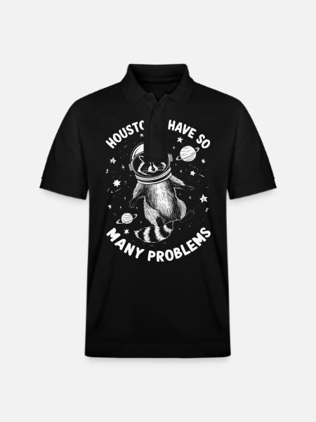 Raccoon - Stanley/Stella Unisex Organic Polo Shirt PREPSTER - black