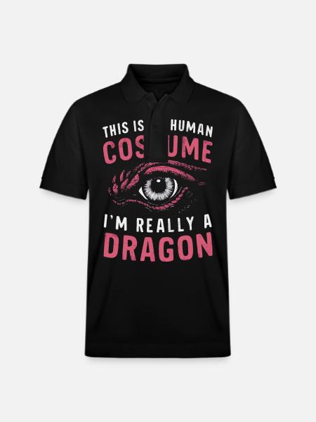 Dragon Mystic Dragon Fantasy - Stanley/Stella Unisex Organic Polo Shirt PREPSTER - black
