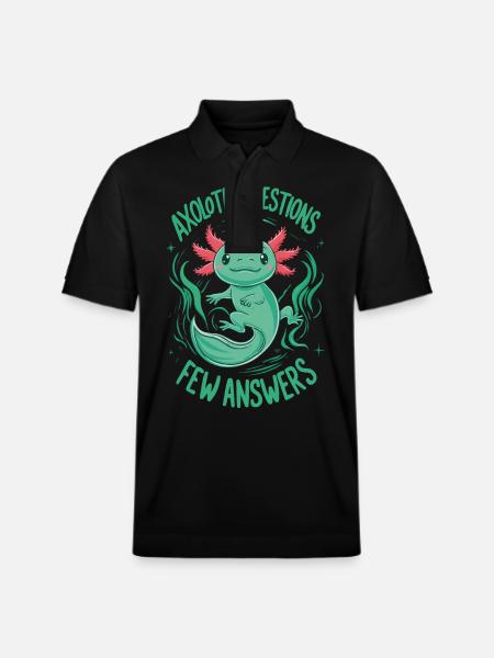 Poisson axolotl - Polo PREPSTER bio Stanley/Stella Unisexe - noir