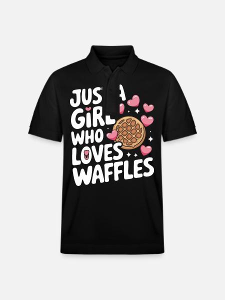 Waffles Breakfast Sweets - Stanley/Stella Unisex Organic Polo Shirt PREPSTER - black
