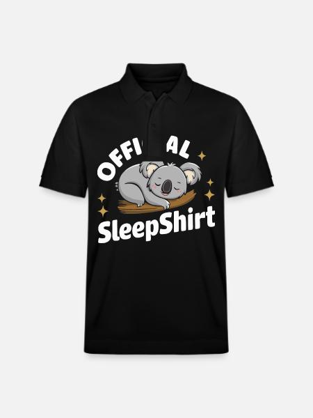 Koala Koala Koala Bear Animal - Stanley/Stella Unisex Organic Polo Shirt PREPSTER - black
