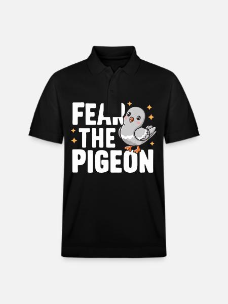 Taube Tauben Tier Vogel - Stanley/Stella Unisex Bio-Poloshirt PREPSTER - Schwarz