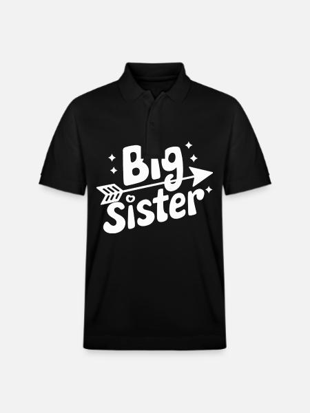 Sister Sibling Family - Stanley/Stella Unisex Organic Polo Shirt PREPSTER - black
