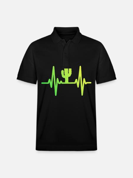 Cactus Cacti Desert Plant - Stanley/Stella Unisex Organic Polo Shirt PREPSTER - black