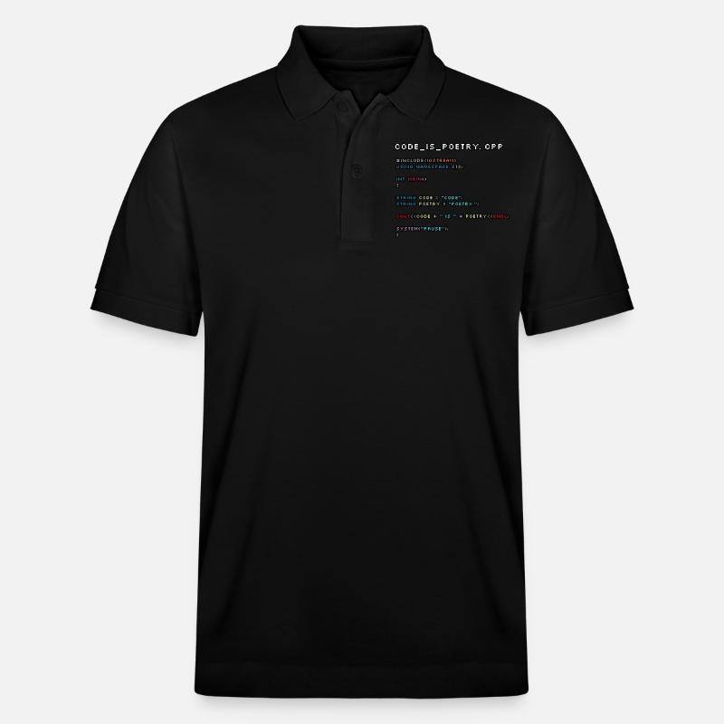 Code ist Poesie.CPP - Stanley/Stella Unisex Bio-Poloshirt PREPSTER - Schwarz