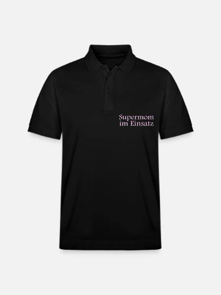 Supermom im Einsatz - Stanley/Stella Unisex Bio-Poloshirt PREPSTER - Schwarz
