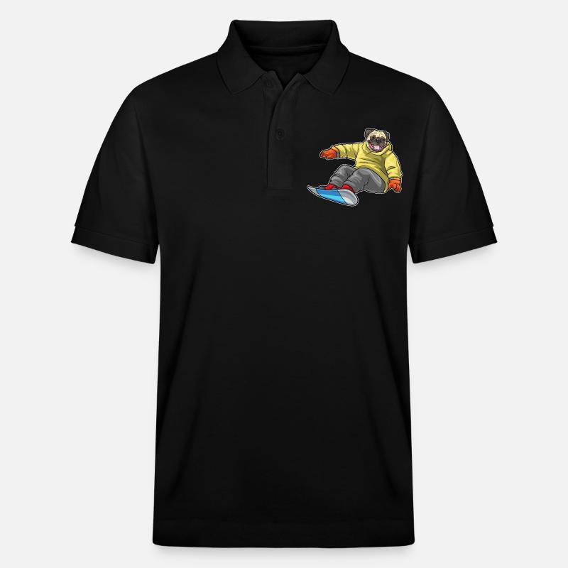 Carlin Snowboarder Snowboard - Polo PREPSTER bio Stanley/Stella Unisexe - noir