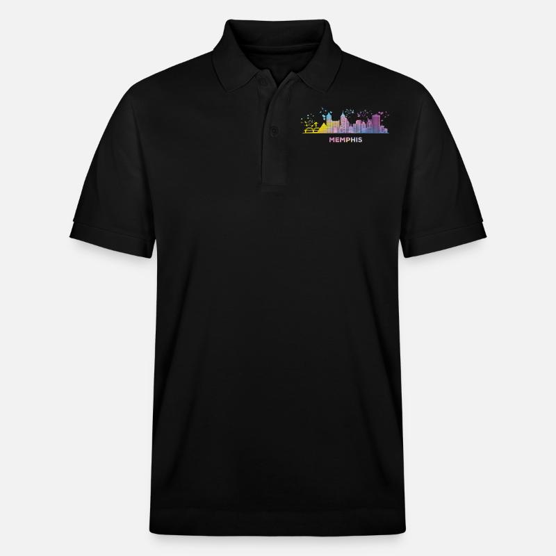 Memphean Skyline Memphis - Stanley/Stella Unisex Bio-Poloshirt PREPSTER - Schwarz