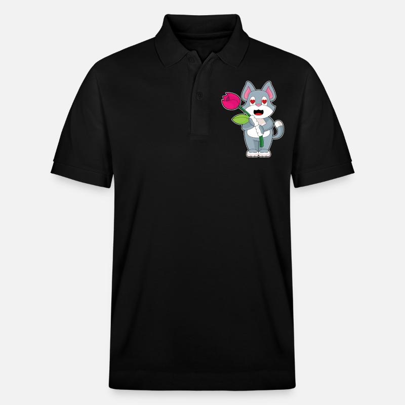 Fleur de chat - Polo PREPSTER bio Stanley/Stella Unisexe - noir