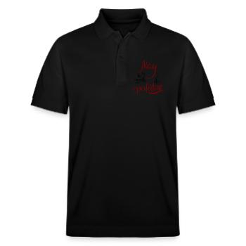 Mai, Monat, Frühling - Stanley/Stella Unisex Bio-Poloshirt PREPSTER - Schwarz - Vorne - Roxy (174cm) & Andy (188cm)