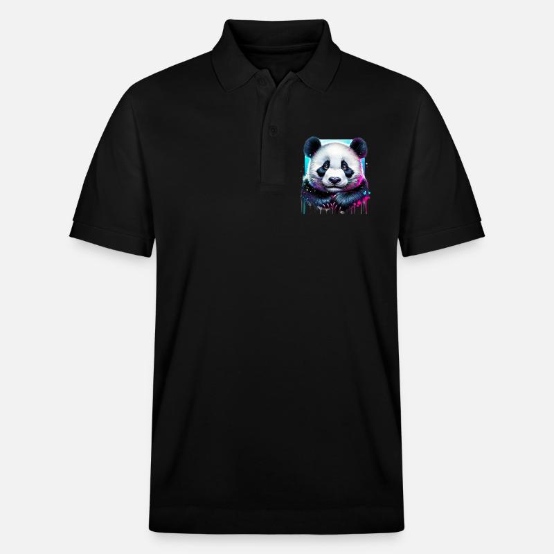 Panda - Stanley/Stella Unisex Bio-Poloshirt PREPSTER - Schwarz