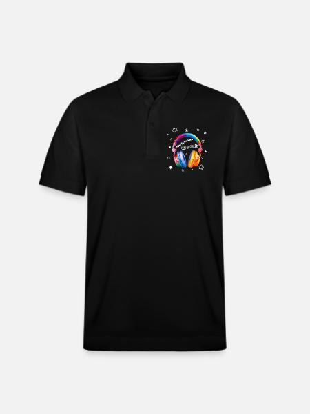 Christmas Rock Kopfhörer Weihnachten cool - Stanley/Stella Unisex Bio-Poloshirt PREPSTER - Schwarz