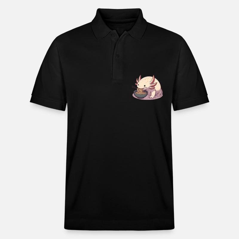 L’heure des ramen pour l’axolotl - Polo PREPSTER bio Stanley/Stella Unisexe - noir