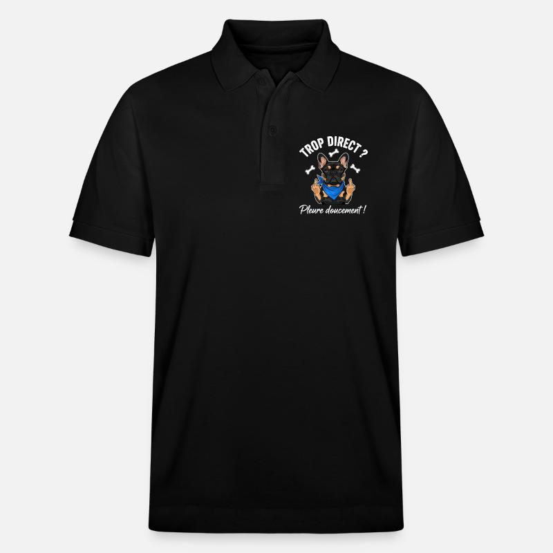 Bouledogue français cool - Polo PREPSTER bio Stanley/Stella Unisexe - noir