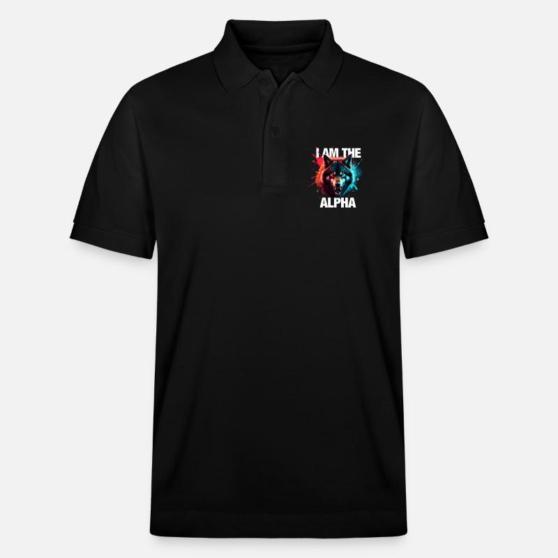 I am the Alpha Wolf - Stanley/Stella Unisex Bio-Poloshirt PREPSTER - Schwarz