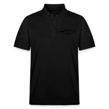 YOUR LIFE IS LOADING - Stanley/Stella Unisex Bio-Poloshirt PREPSTER - Schwarz - Vorne - Roxy (174cm) & Andy (188cm)