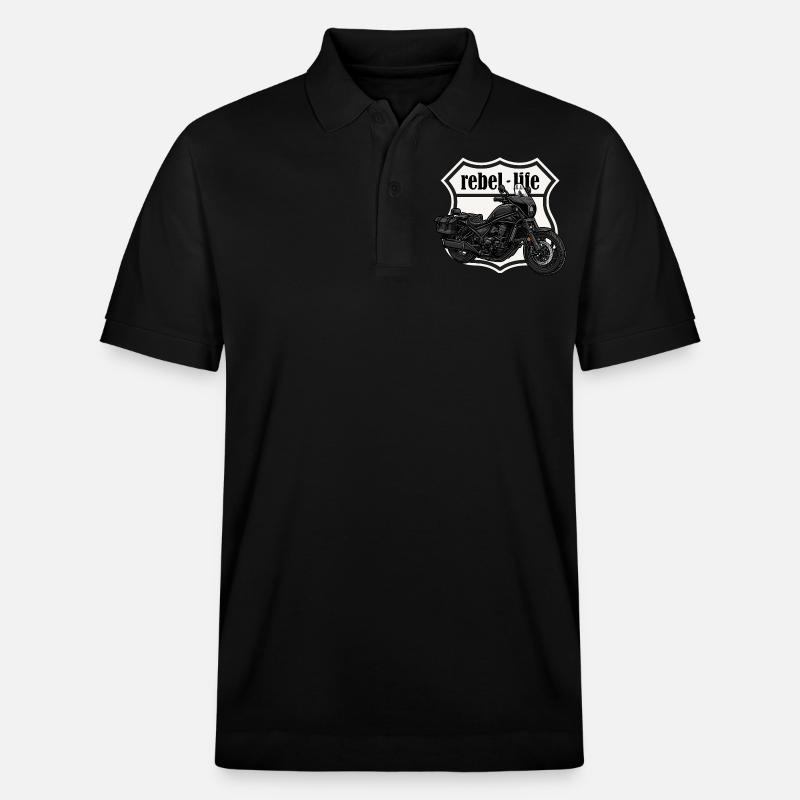 Chopper // Custom // Motorrad - Stanley/Stella Unisex Bio-Poloshirt PREPSTER - Schwarz